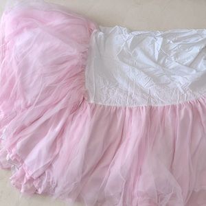 Pottery Barn Baby Tulle pink crib skirt